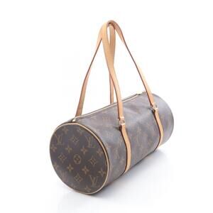 Louis Vuitton Brown Canvas Papillon Leather Handbag Monogram